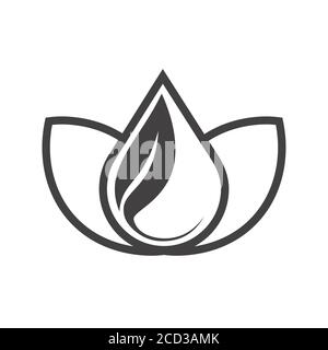 Drop Lotus Flower Creative Logo Design. Modern Idea logos designs ...