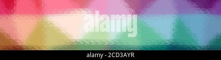 Abstract illustration of blue, green and orange Glass Blocks background. Stock Photo