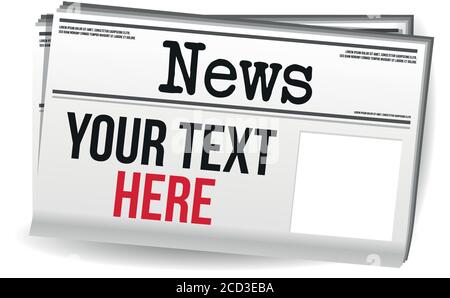 Newspaper Magazine - Your Text here free space. Eps10 Vector. Stock Vector