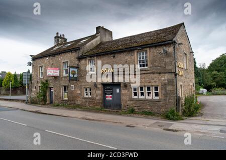 The Royal Oak, a rural pub which has been closed and is up for sale, Hornby, Lancashire, UK. Stock Photo