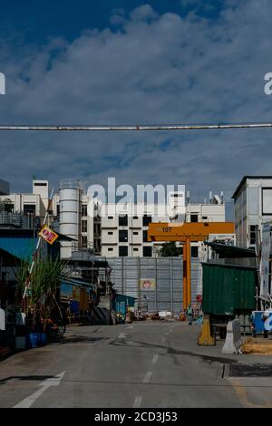 SINGAPORE, SINGAPORE - Aug 17, 2020: Singapore / August 17, 2020 : Worker at construction site in Singapore Stock Photo