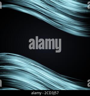 Abstract background with glowing blue wavy lines and place under the text on a dark background. Vector background for your presentation, covers, slide Stock Vector