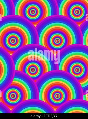 Seamless psychedelic rainbow texture. Abstract pattern for wrapping paper, wallpaper and your creativity Stock Vector