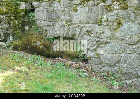 Artfully built walls with natural stone Stock Photo