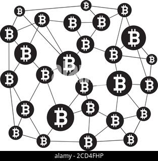 Blockchain structure icon. Outline Blockchain structure vector icon for ...
