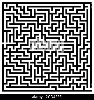 Maze black and white vector Stock Vector