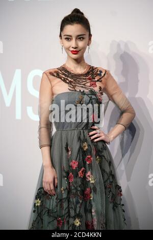 Chinese model, actress, and singer Angela Yeung Wing, better known by her stage name Angelababy, attends Christian Dior Designer of Dreams in Shanghai Stock Photo