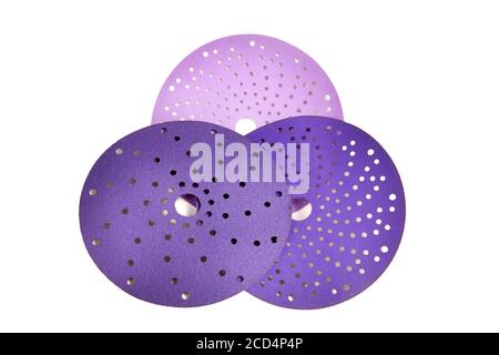 sander sandpaper for grinding machine, angle grinder tool isolated on white Stock Photo