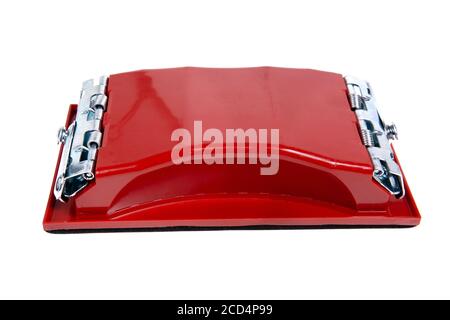 sanding block Preparation before painting isolated on a white background Stock Photo