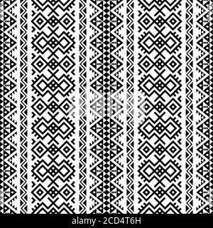 Monochrome vertical seamless ethnic pattern texture background design ...