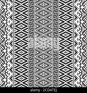 Monochrome vertical seamless ethnic pattern texture background design ...