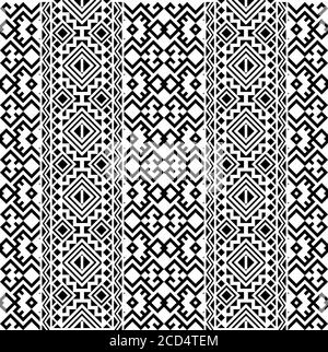 Monochrome vertical seamless ethnic pattern texture background design ...