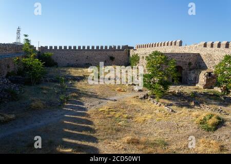 Babakale, Canakkale / Turkey - July 18 2020: Babakale Castle and town center Turkey and the western most point of continental Asia Stock Photo