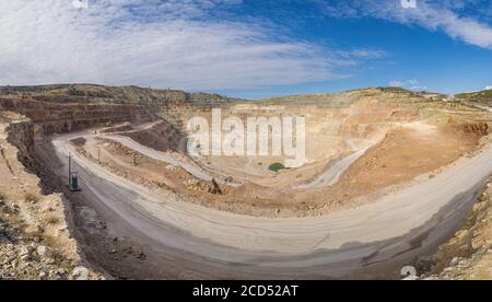 panorama over quarry, fluxes for the metal industry. Oval mining ...