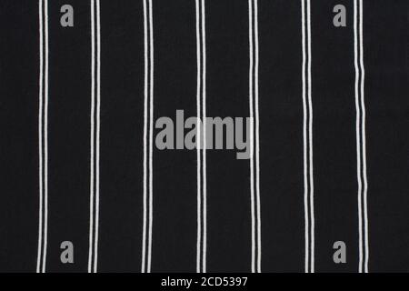 Black and white striped fabric. Close up. Fashionable concept Stock Photo