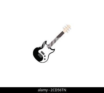 Guitar, instrument, music icon. Vector illustration, flat design. Stock Vector