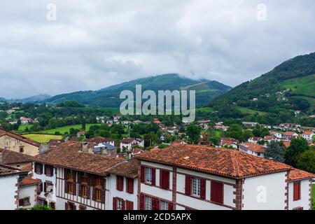 The pretty town of San Juan de Pie de Puerto, France Stock Photo