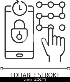 Request new PIN linear icon Stock Vector