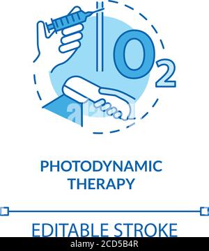 Photodynamic therapy concept icon Stock Vector