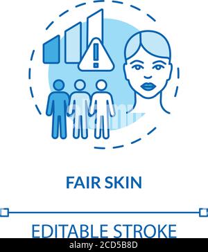 Fair skin concept icon Stock Vector
