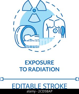 Exposure to radiation concept icon Stock Vector