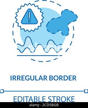 Irregular border concept icon Stock Vector
