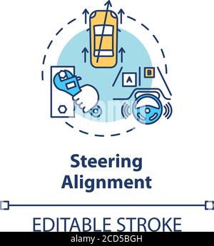 Steering alignment concept icon Stock Vector