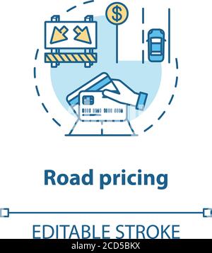 Road pricing concept icon Stock Vector
