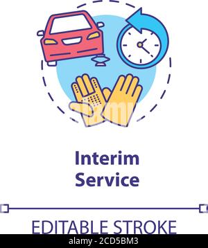 Interim service concept icon Stock Vector