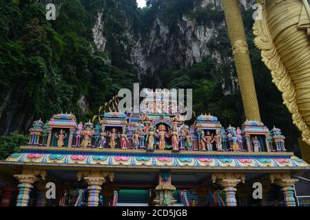 Batu Malai Sri Murugan Temple in Gombak, Selangor, Malaysia is one of the most popular Hindu shrines outside India, and is dedicated to Lord Murugan Stock Photo