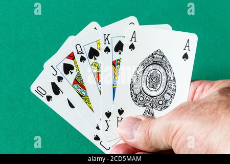Poker cards royal flush the highest ranking hand in holdem poker on ...