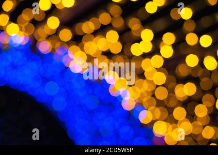 Defocused Multicolored abstract bokeh lights background. rainbow Stock Photo