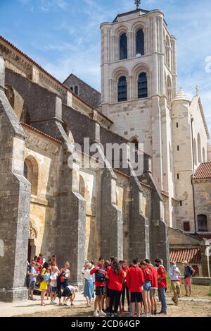 basilica St. Marie Madeleine in Vezelay, France Stock Photo