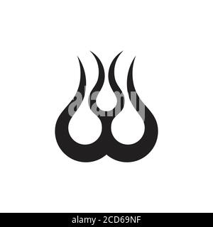 abstract letter w curves design brand logo Stock Vector