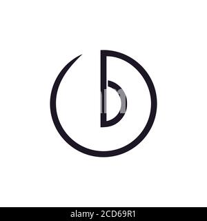 letter ob circle motion logo vector Stock Vector