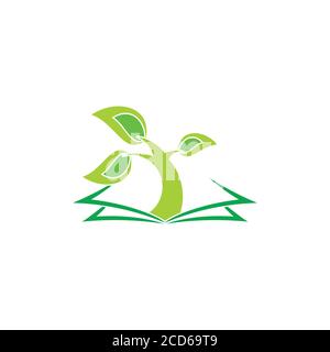 book of tree biology education symbol vector Stock Vector