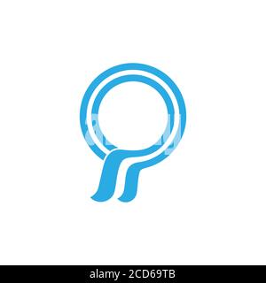 water flow circle logo vector Stock Vector