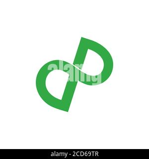 letters dp infinity design logo vector Stock Vector