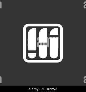 simple abstract square geometric logo vector Stock Vector