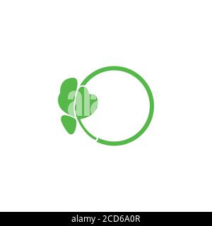 simple circle leaf parsley design logo vector Stock Vector