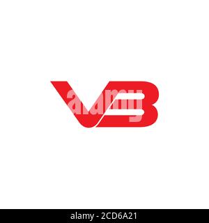 letter vb geometric linked logo vector Stock Vector
