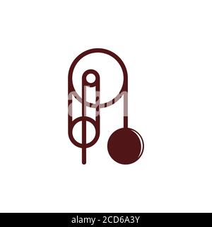pulley machine wheel machine geometric design vector Stock Vector