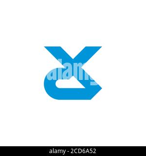 letter xd simple geometric line logo vector Stock Vector