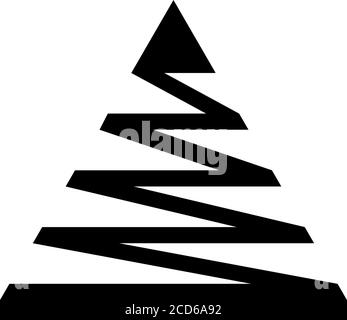 zigzag triangle arrow up geometric logo vector Stock Vector