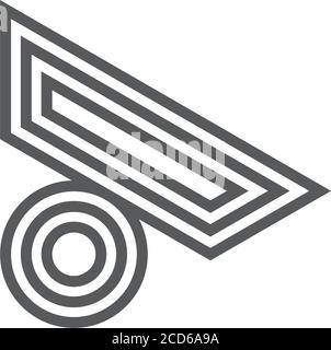 abstract triangle right arrows stripes geometric logo vector Stock Vector