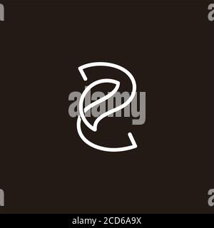 number 2 flow lines wires design symbol vector Stock Vector