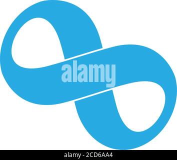 linked infinity ribbon motion curves design symbol logo vector Stock Vector