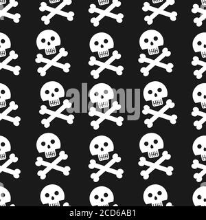 pirate flag seamless pattern vector illustration background Stock Vector