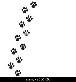 Dog footprint icon isolated on white background; Paws vector ...