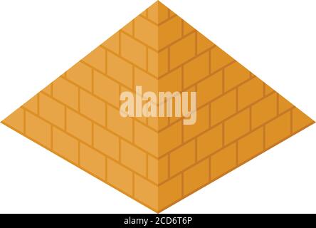 Egypt pyramide icon, isometric style Stock Vector